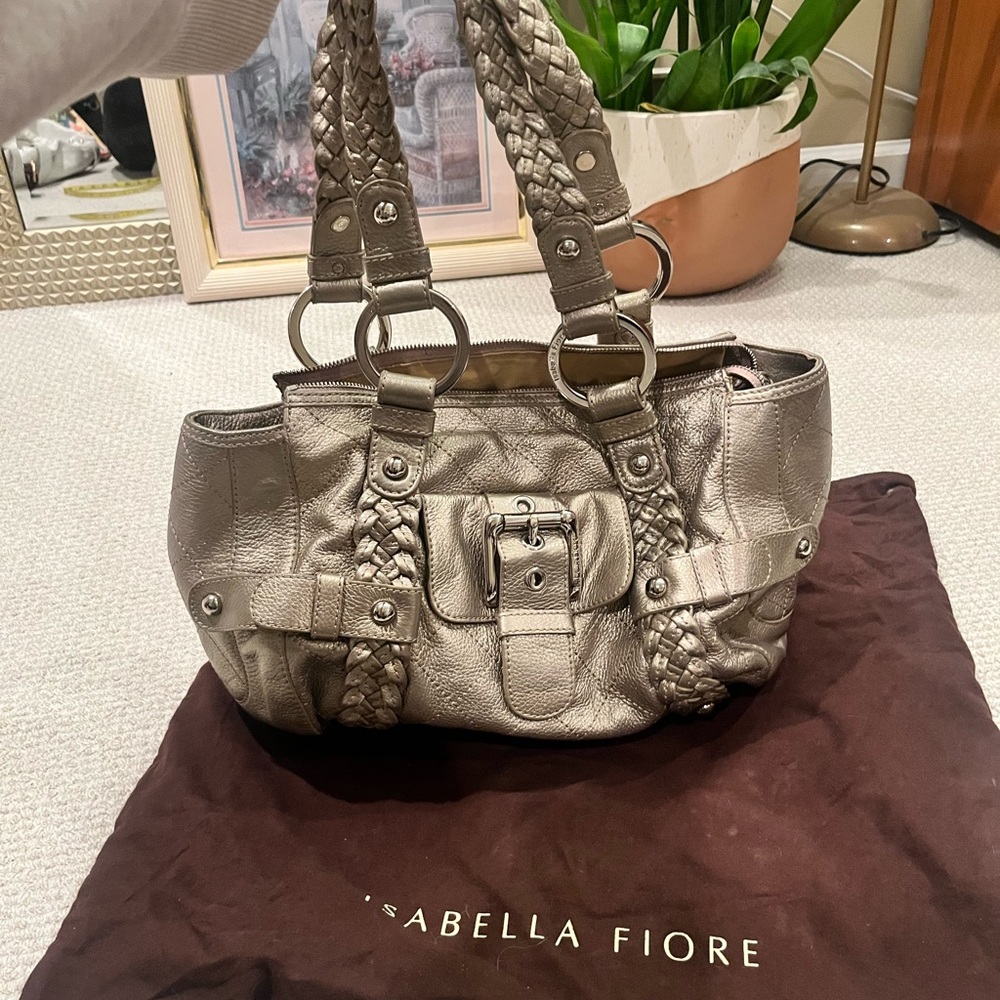 Isabella Fiore Metallic Quilted Deada Bag